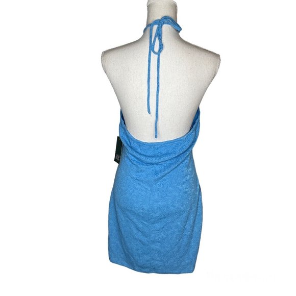 Wild Fable Women's Sleeveless Side Slit Bodycon Mini Dress Large Azure B… - Picture 2 of 7